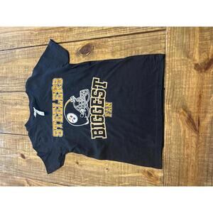 Bella Canvas Kids Steelers Football Fan Black Shirt Size 6 8 Kids Boys girls